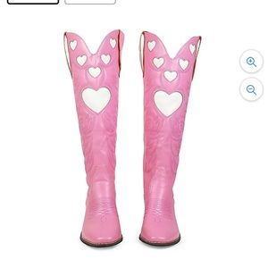 Pink heart cowgirl boots